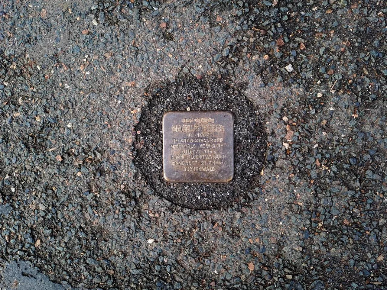 Stolperstein von Magnus Poser in Jena