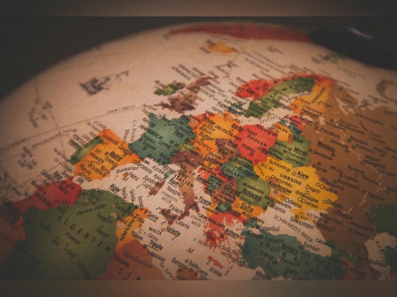 Globus mit dem Ausschnitt von Europa